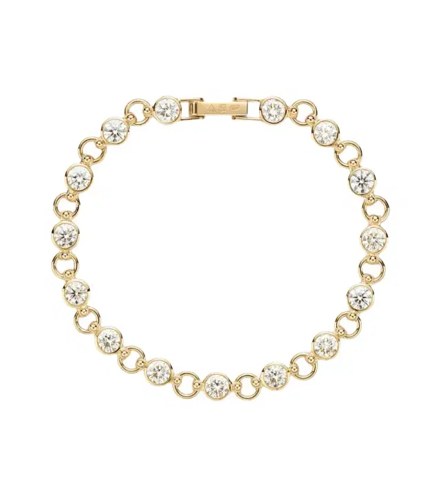 Rivière 18kt gold chain bracelet with diamonds