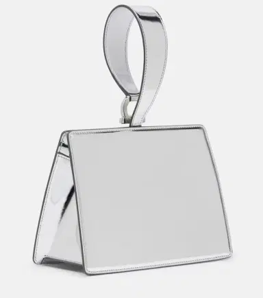 Ferragamo Gancini Small metallic leather clutch | Thumbnail 3