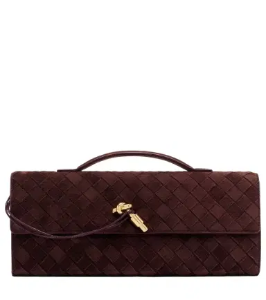 Bottega Veneta Andiamo suede clutch | Thumbnail 1 Bottega Veneta Andiamo suede clutch | Thumbnail 1