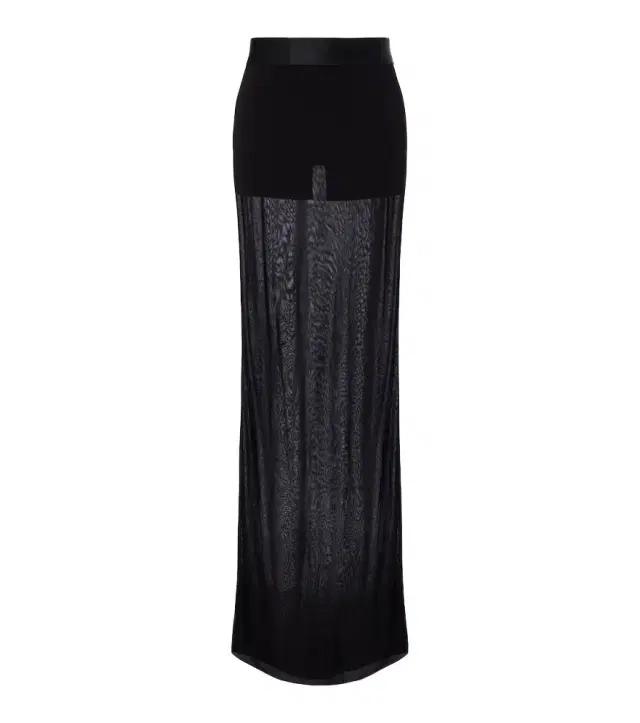 Semi-sheer crêpe maxi skirt