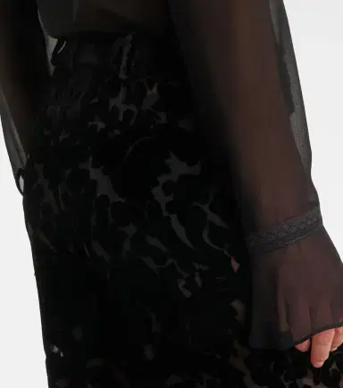 Gucci Floral devoré velour straight pants | Thumbnail 2 Gucci Floral devoré velour straight pants | Thumbnail 2