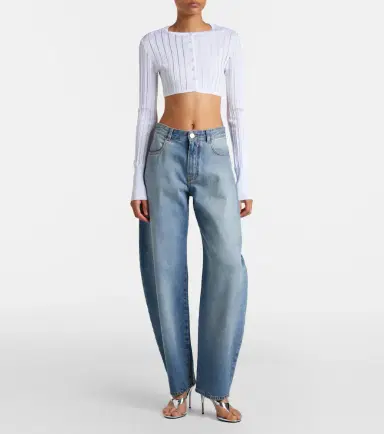 Alaïa Alaïa Cropped knitted cardigan | Thumbnail 2