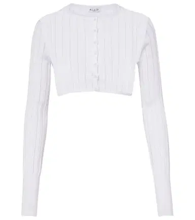 Alaïa Alaïa Cropped knitted cardigan | Thumbnail 1