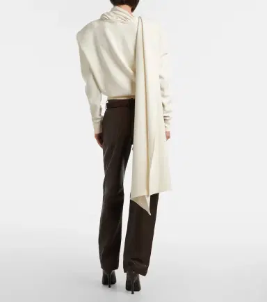 Magda Butrym Draped scarf-detail sweatshirt | Thumbnail 3