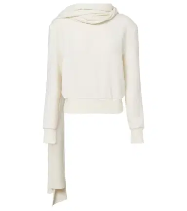 Magda Butrym Draped scarf-detail sweatshirt | Thumbnail 1