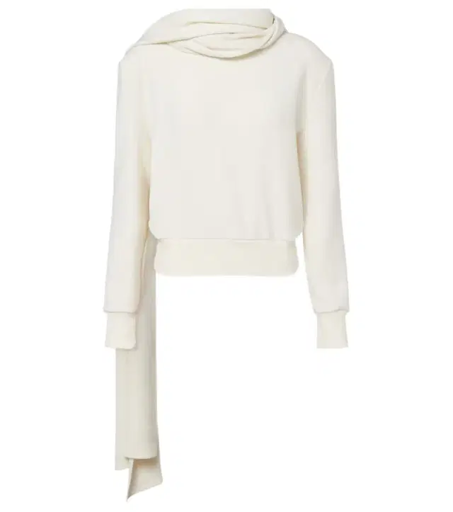 Magda Butrym Draped scarf-detail sweatshirt