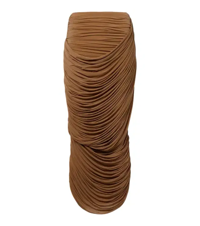 Magda Butrym Draped ruched jersey midi skirt