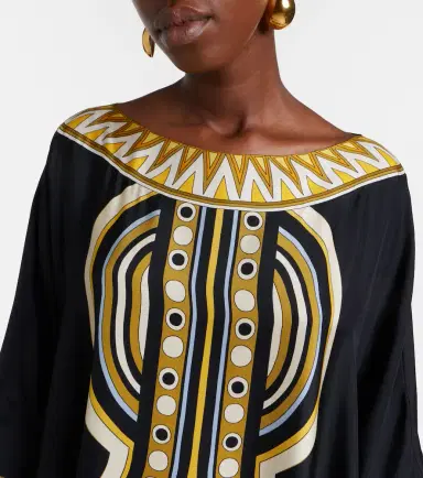 La DoubleJ Muumuu printed silk twill maxi dress | Thumbnail 3