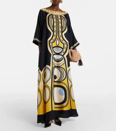 La DoubleJ Muumuu printed silk twill maxi dress | Thumbnail 5