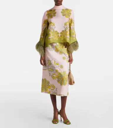 La DoubleJ Make An Exit feather-trimmed silk twill top | Thumbnail 5 La DoubleJ Make An Exit feather-trimmed silk twill top | Thumbnail 5