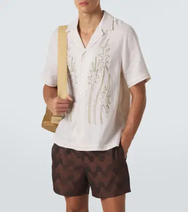 Frescobol Carioca Alvs linen embroidered shirt | Thumbnail 3