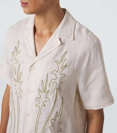 Frescobol Carioca Alvs linen embroidered shirt | Thumbnail 4