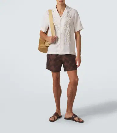 Frescobol Carioca Alvs linen embroidered shirt | Thumbnail 5