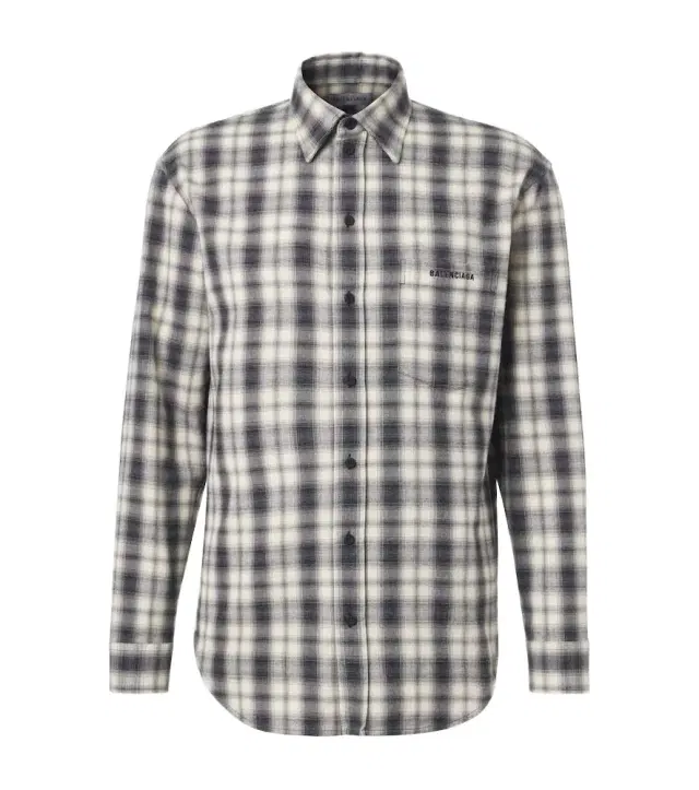 Checked cotton flannel shirt
