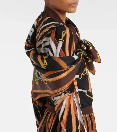 Gucci Printed silk twill scarf | Thumbnail 4