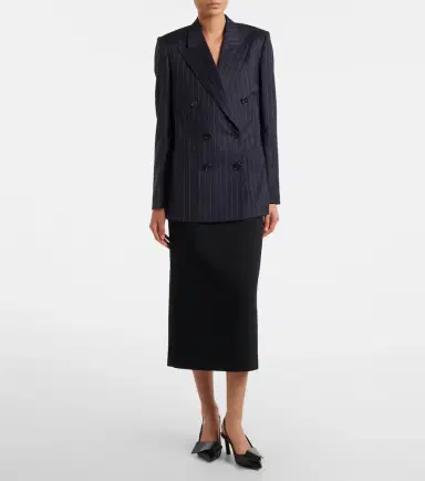 Givenchy Pinstripe double-breasted wool blazer | Thumbnail 4 Givenchy Pinstripe double-breasted wool blazer | Thumbnail 4