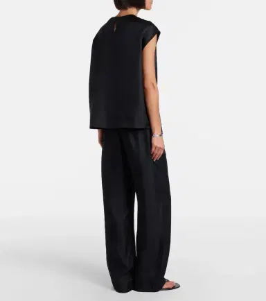 ASCENO Aurelia silk wide-leg pants | Thumbnail 6 ASCENO Aurelia silk wide-leg pants | Thumbnail 6