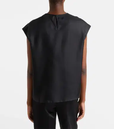 ASCENO Dasha silk twill top | Thumbnail 5 ASCENO Dasha silk twill top | Thumbnail 5
