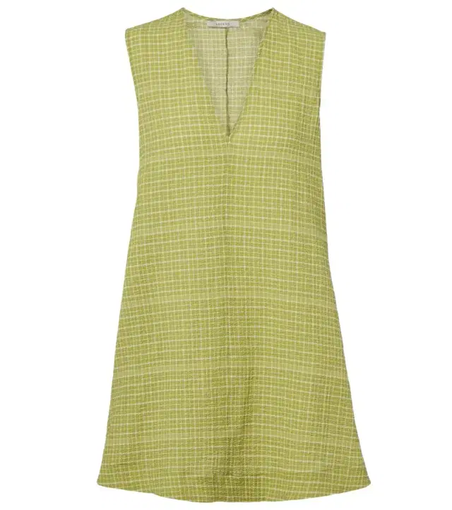 Derya checked cotton minidress