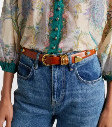 Déhanche Déhanche Hollyhock embellished leather belt | Thumbnail 2