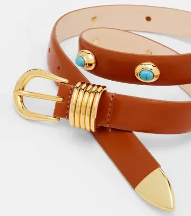Déhanche Déhanche Hollyhock embellished leather belt | Thumbnail 3