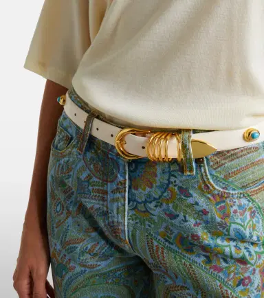 Déhanche Déhanche Hollyhock embellished leather belt | Thumbnail 2