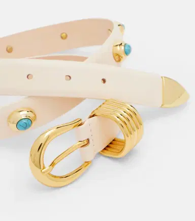Déhanche Déhanche Hollyhock embellished leather belt | Thumbnail 3