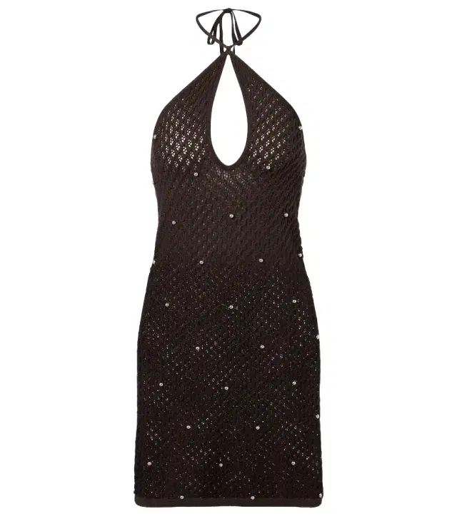 Isola crochet embellished cotton beach dress