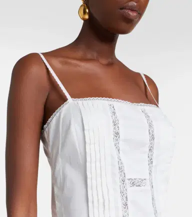 Staud Corinna embroidered cotton voile midi dress | Thumbnail 4 Staud Corinna embroidered cotton voile midi dress | Thumbnail 4