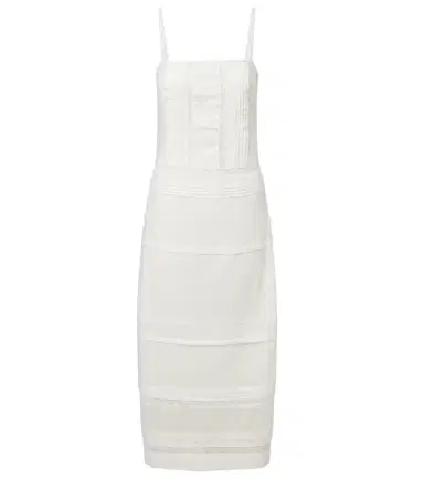 Staud Corinna embroidered cotton voile midi dress | Thumbnail 1 Staud Corinna embroidered cotton voile midi dress | Thumbnail 1