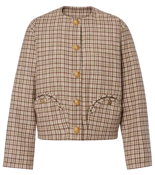 Blazé Milano Altai checked wool and cashmere jacket