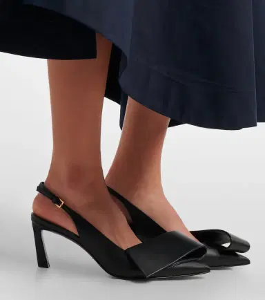 Givenchy Twisted Ribbon leather slingback pumps | Thumbnail 6
