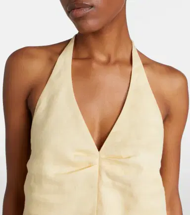 Staud Corso halterneck linen top | Thumbnail 3