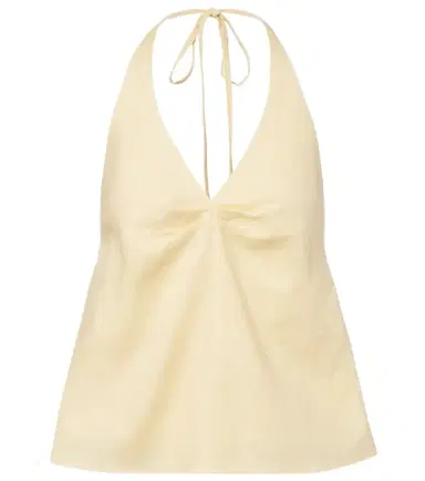 Staud Corso halterneck linen top | Thumbnail 1