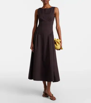 Staud Gwen cotton poplin midi dress | Thumbnail 2