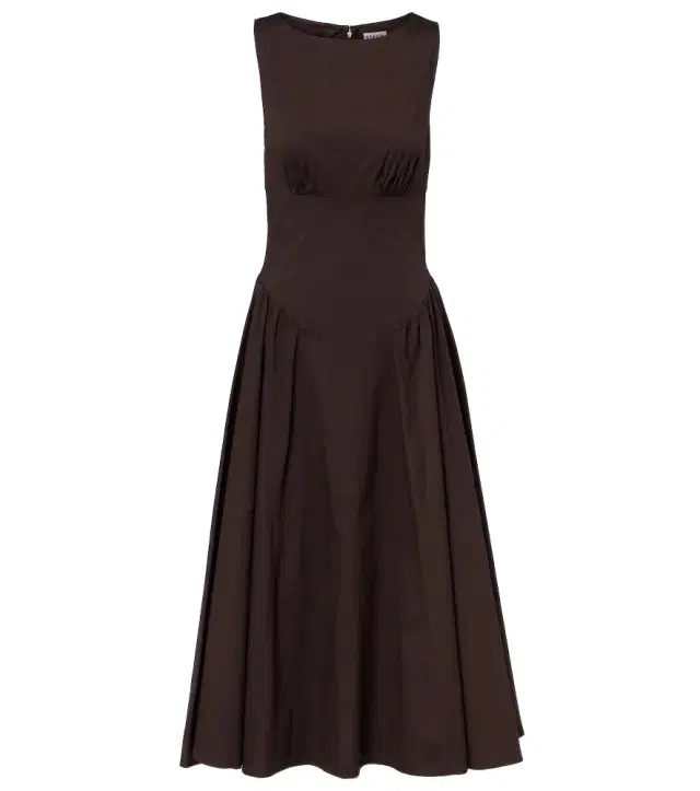 Staud Gwen cotton poplin midi dress