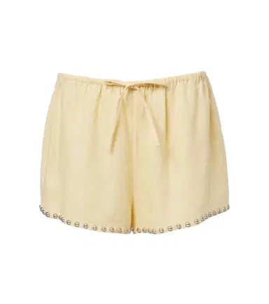 Staud Paddle embellished linen shorts | Thumbnail 1