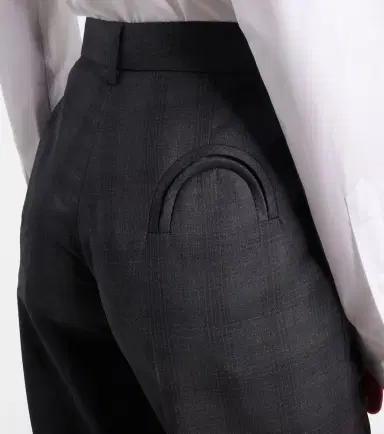 Blazé Milano Blazé Milano Lundy checked virgin wool flared pants | Thumbnail 4 Blazé Milano Blazé Milano Lundy checked virgin wool flared pants | Thumbnail 4
