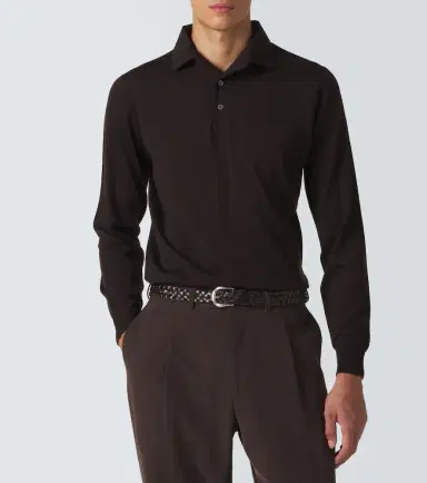 Lardini Virgin wool polo sweater | Thumbnail 2