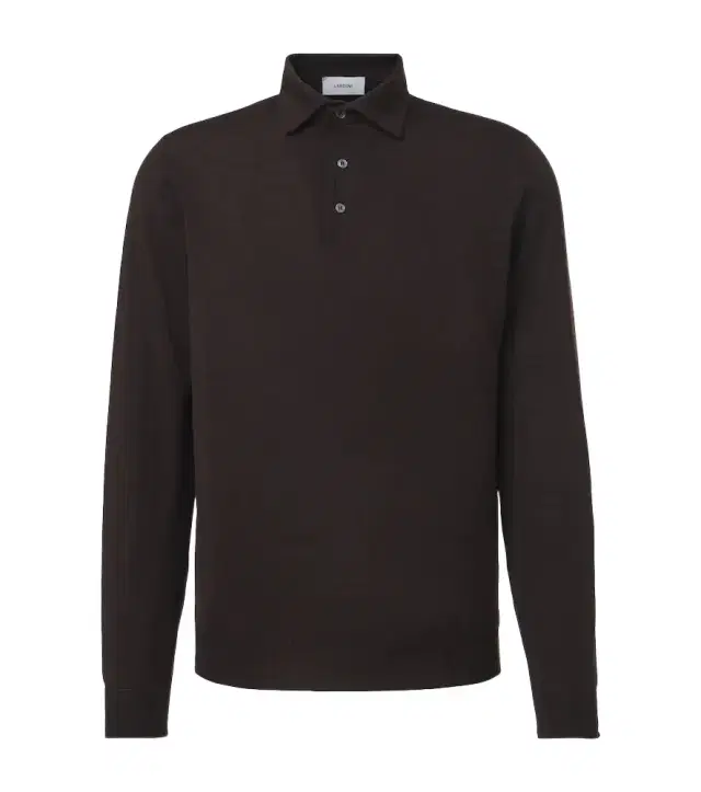 Virgin wool polo sweater