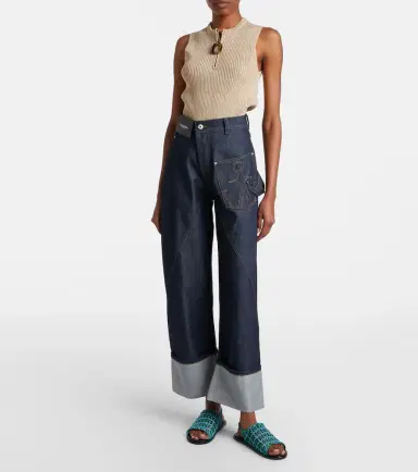 JW Anderson Twisted embroidered straight jeans | Thumbnail 2