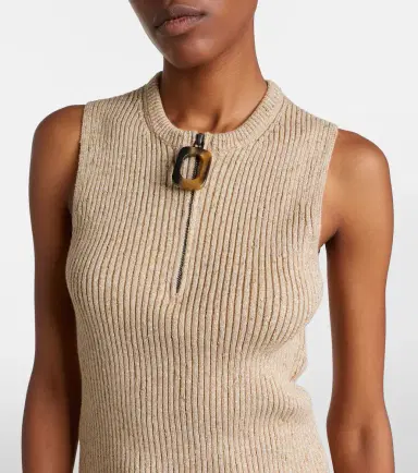 JW Anderson Ribbed-knit cotton-blend tank top | Thumbnail 3 JW Anderson Ribbed-knit cotton-blend tank top | Thumbnail 3