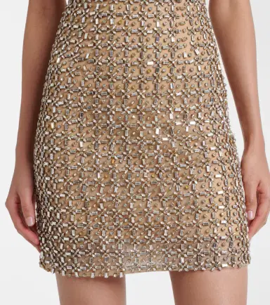 La Fuori Là Fuori Gilded crystal-embellished minidress | Thumbnail 5