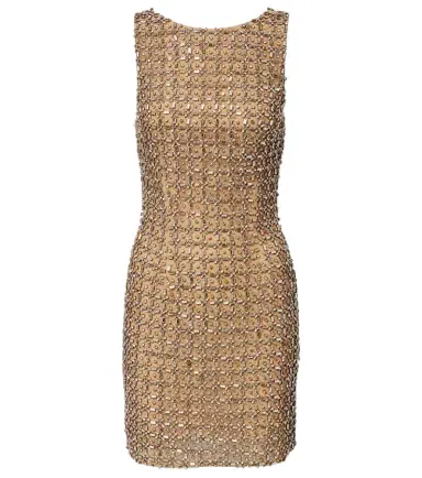 La Fuori Là Fuori Gilded crystal-embellished minidress | Thumbnail 1