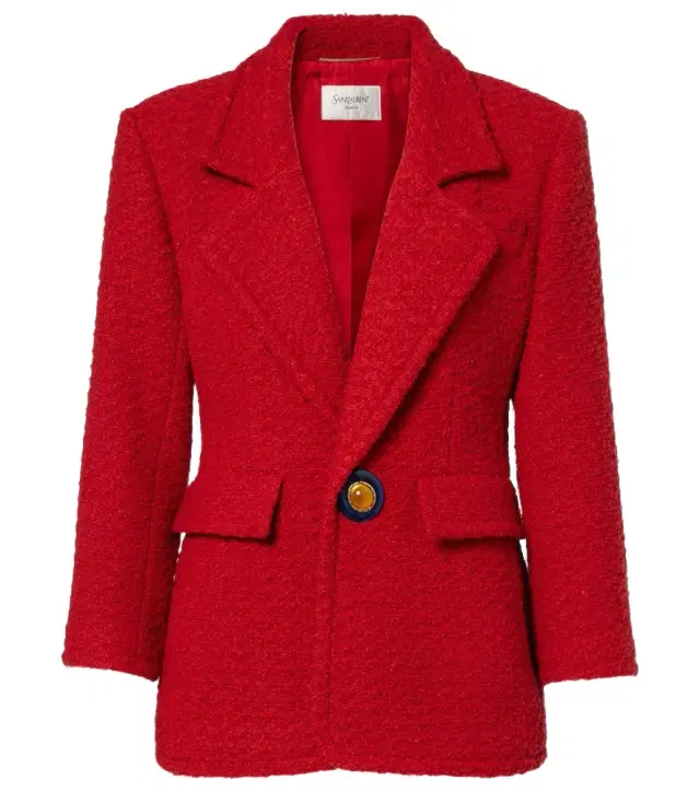 Saint Laurent Wool and silk-blend tweed jacket