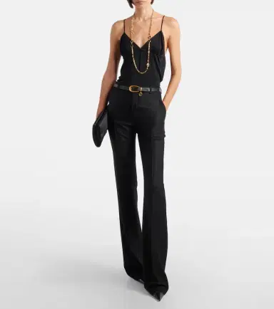 Saint Laurent Cassandre chain-detail jersey camisole | Thumbnail 2 Saint Laurent Cassandre chain-detail jersey camisole | Thumbnail 2