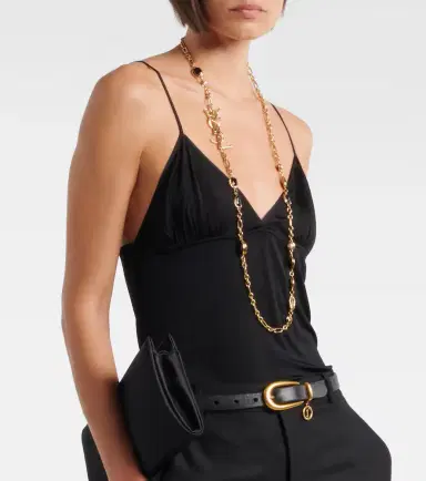 Saint Laurent Cassandre chain-detail jersey camisole | Thumbnail 3 Saint Laurent Cassandre chain-detail jersey camisole | Thumbnail 3