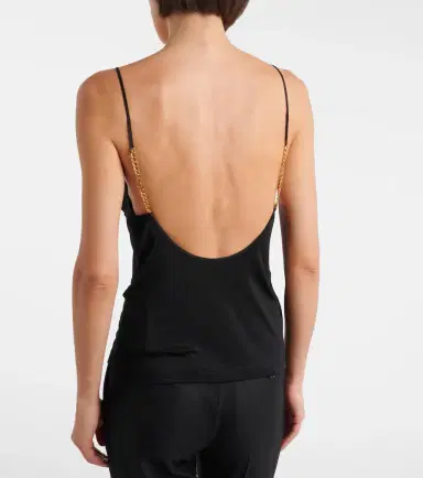 Saint Laurent Cassandre chain-detail jersey camisole | Thumbnail 5 Saint Laurent Cassandre chain-detail jersey camisole | Thumbnail 5