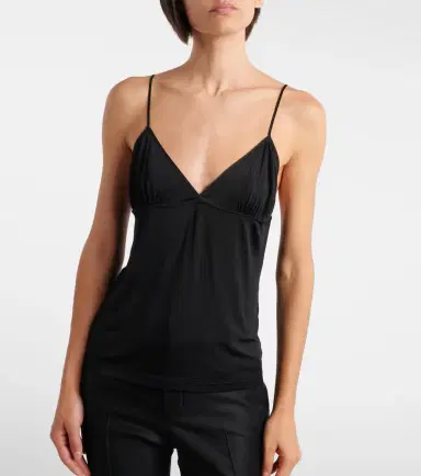 Saint Laurent Cassandre chain-detail jersey camisole | Thumbnail 6 Saint Laurent Cassandre chain-detail jersey camisole | Thumbnail 6