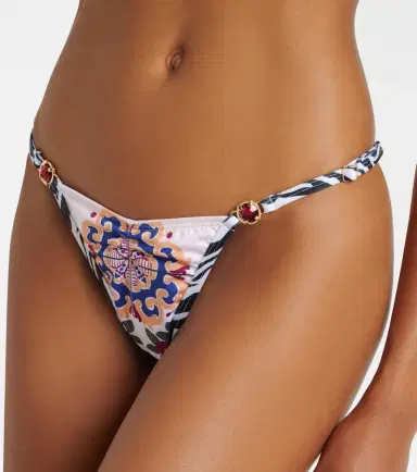 Bananhot Pracy embellished printed bikini bottoms | Thumbnail 4
